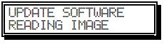 UPGRADING SOFTWARE READING IMAGE